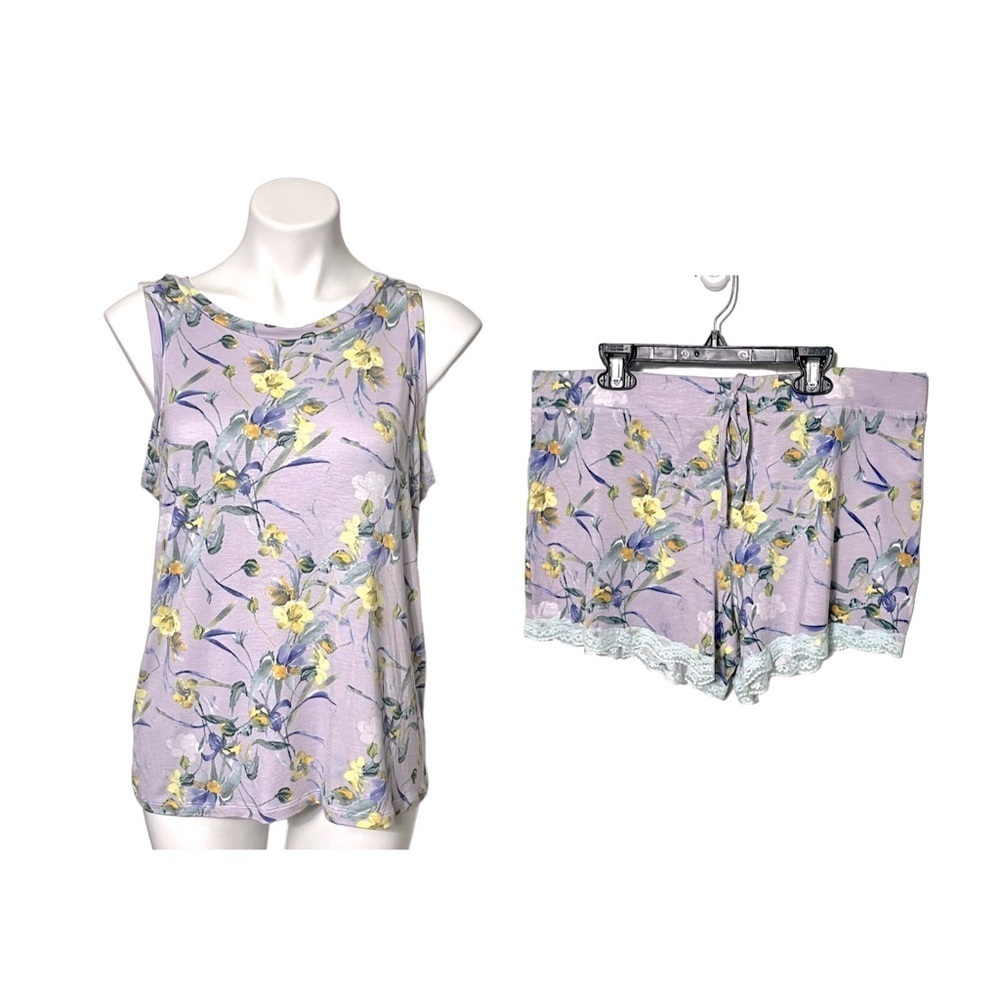 Honeydew Two-Piece Zion Floral Pajama Set Size Large Lavender